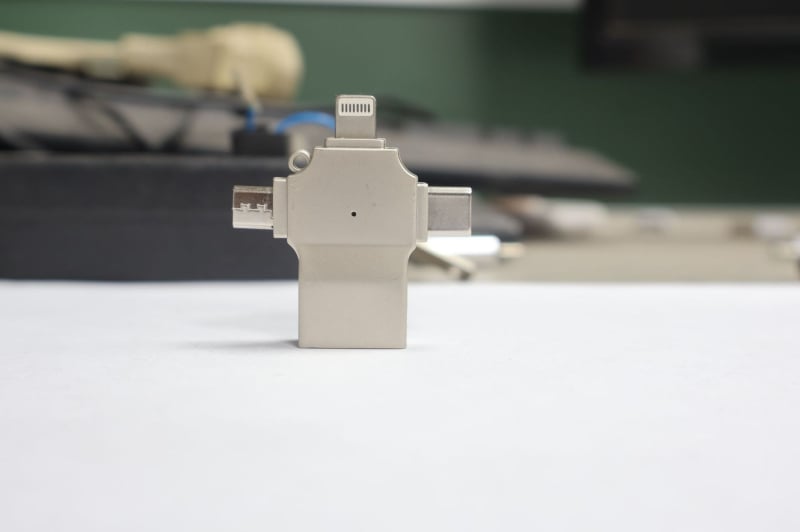 OTG USB-C 3-σε-1 προσαρμογέας για Android τηλέφωνα, εξωτερικός USB δίσκος και αναγνώστης καρτών