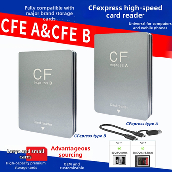 CFexpress Type A/B Čítačka kariet – USB 3.2 Gen2 (10Gbps), zabudovaný dizajn, kovové telo, podporuje CFexpress Type A a B
