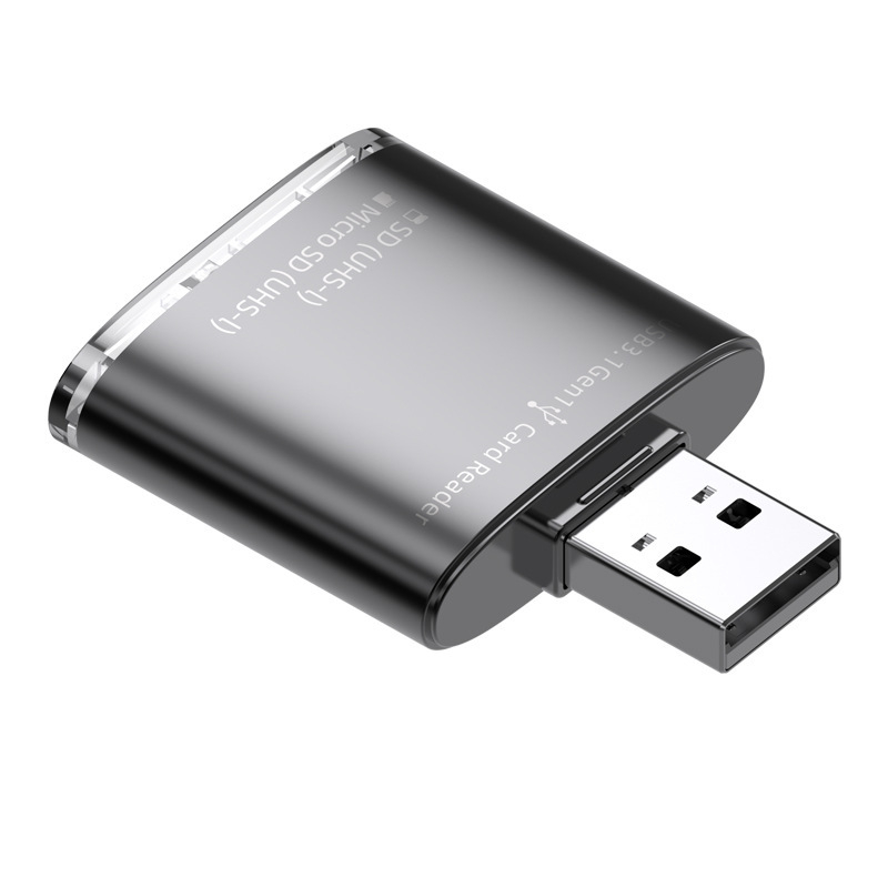 USB 3.0 čitač kartica visoke brzine, kućište od cinkovog legura, SD/TF podrška, 2-u-1