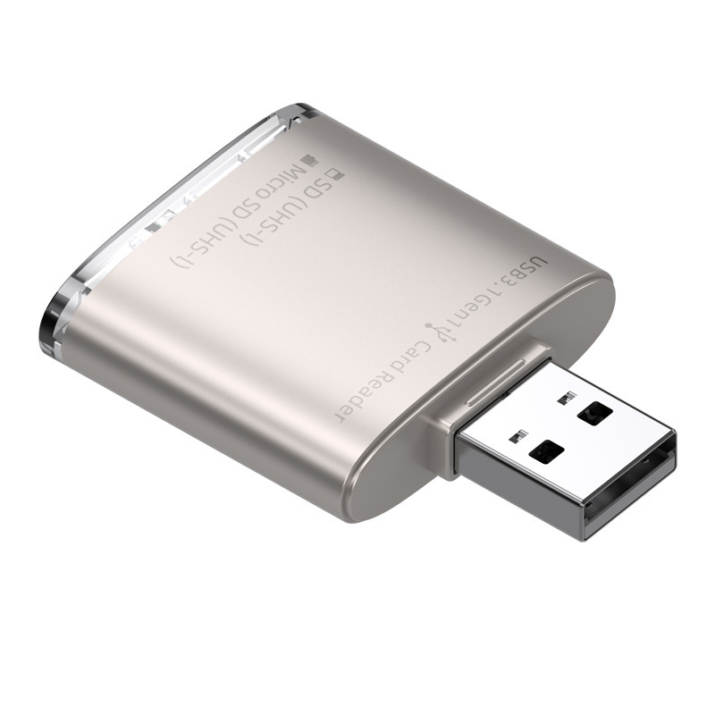 USB 3.0 čitač kartica visoke brzine, kućište od cinkovog legura, SD/TF podrška, 2-u-1