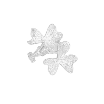 Клипсове за уши във форма на цветя, сплав, електроплакиране (Материал: сплав; Форма: цветя; Тип: U-образен клип за ухо; Обработка: електроплакиране)