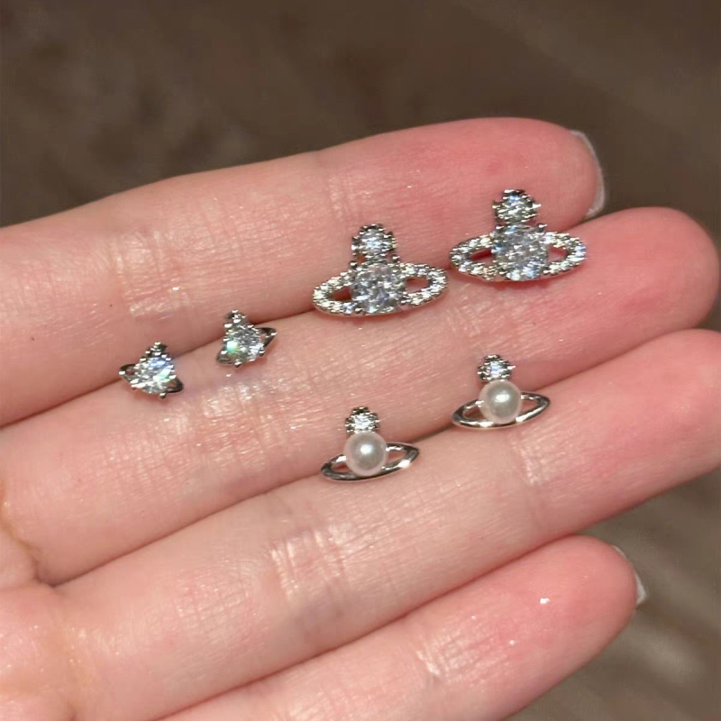 Cercei – set din trei piese din aliaj, Naughty Jewelry, placare electrolitică