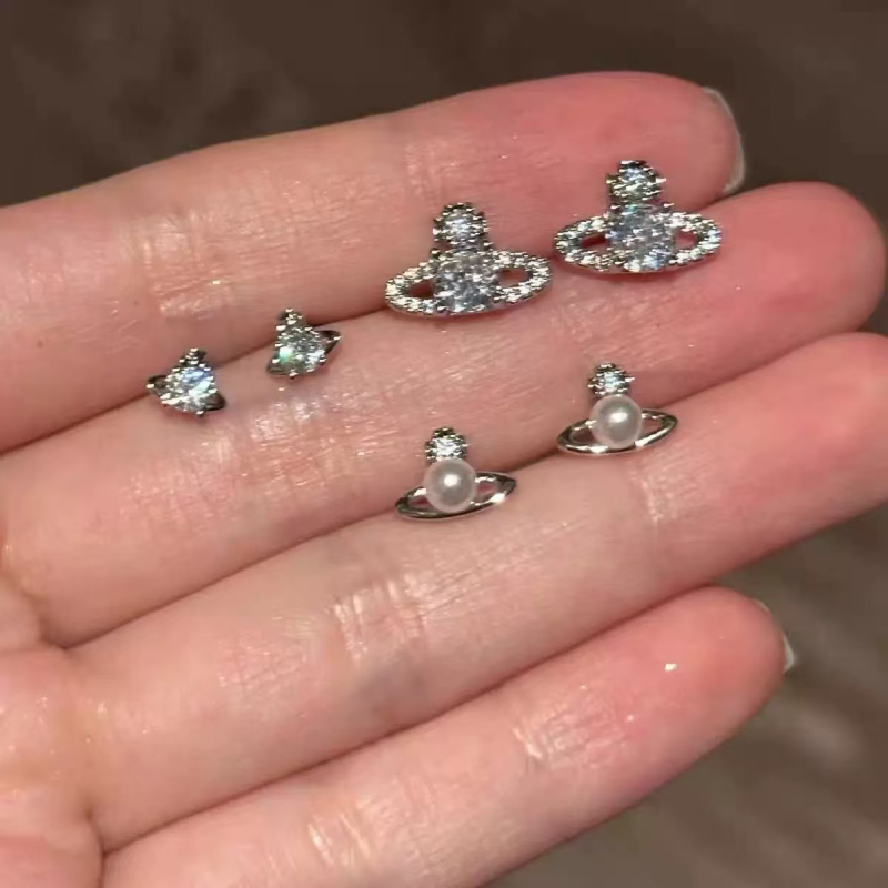 Cercei – set din trei piese din aliaj, Naughty Jewelry, placare electrolitică