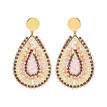 Cercei, din sticlă, formă de picătură, lucrate manual, design original