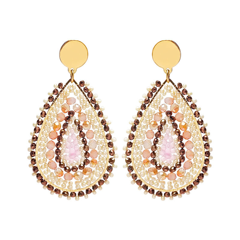 Cercei, din sticlă, formă de picătură, lucrate manual, design original