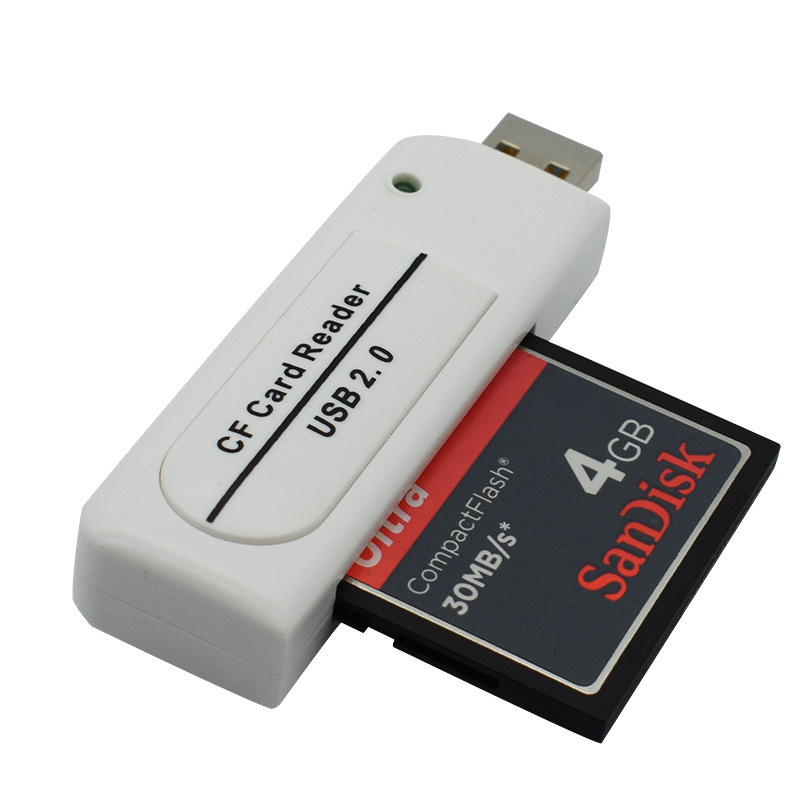 Cititor CF pentru carduri USB 2.0 — Model C201, Montaj extern, Suport CF, Carcasă ignifugă