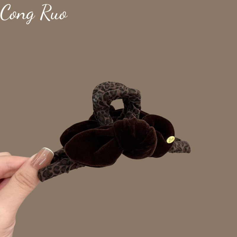 CONGRUO Velvet Hairpin – Χειροποίητο κλιπ με σφιγκτήρα, για γυναίκες, κεφαλόδεμα φθινοπωρινό 2025