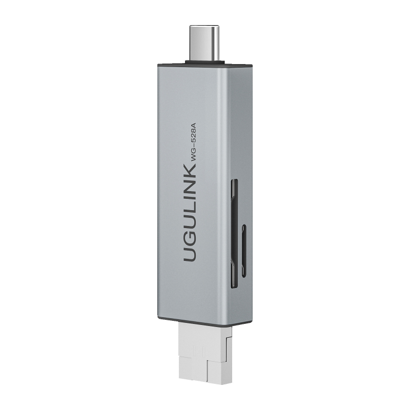 OTG USB-C čitač kartica — USB 2.0, SD/TF memorijske kartice, vanjski adapter od aluminijske legure