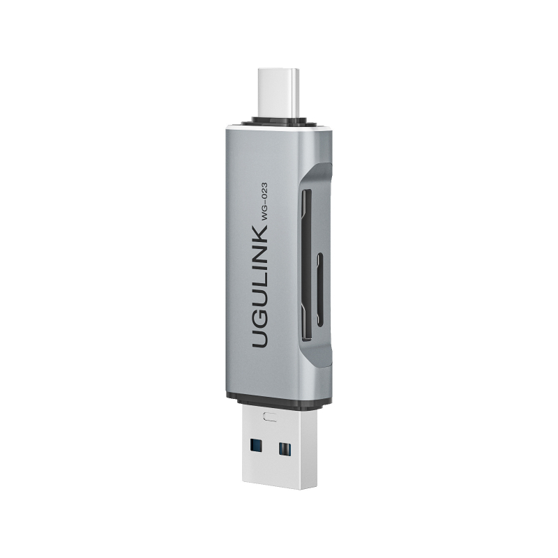 OTG USB-C čitač kartica — USB 2.0, SD/TF memorijske kartice, vanjski adapter od aluminijske legure