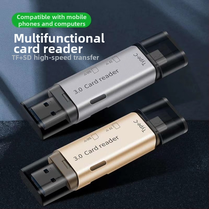 USB 3.0 Type-C čitač kartica SD/TF, dvostruki utor, 2-u-1, vanjski, kompatibilan s Windows 7