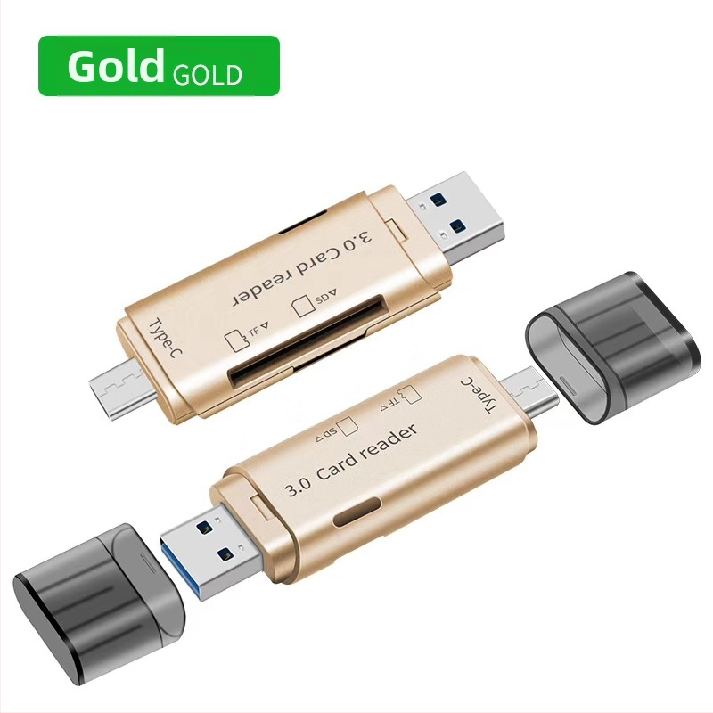 USB 3.0 Type-C čitač kartica SD/TF, dvostruki utor, 2-u-1, vanjski, kompatibilan s Windows 7