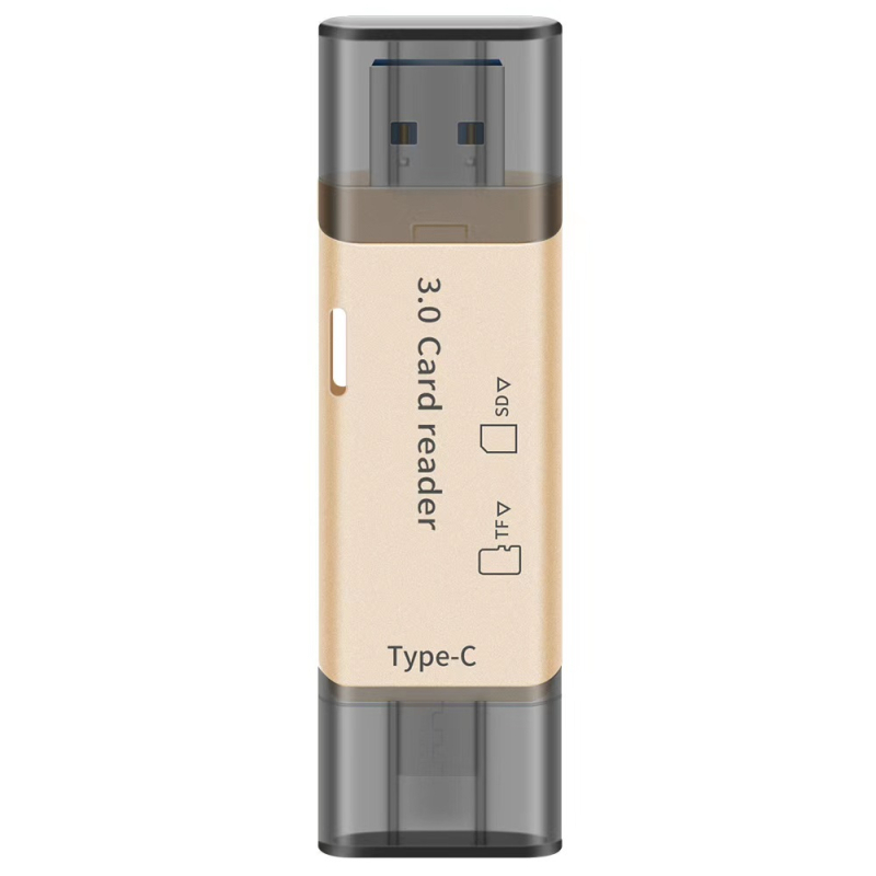 USB 3.0 Type-C čitač kartica SD/TF, dvostruki utor, 2-u-1, vanjski, kompatibilan s Windows 7