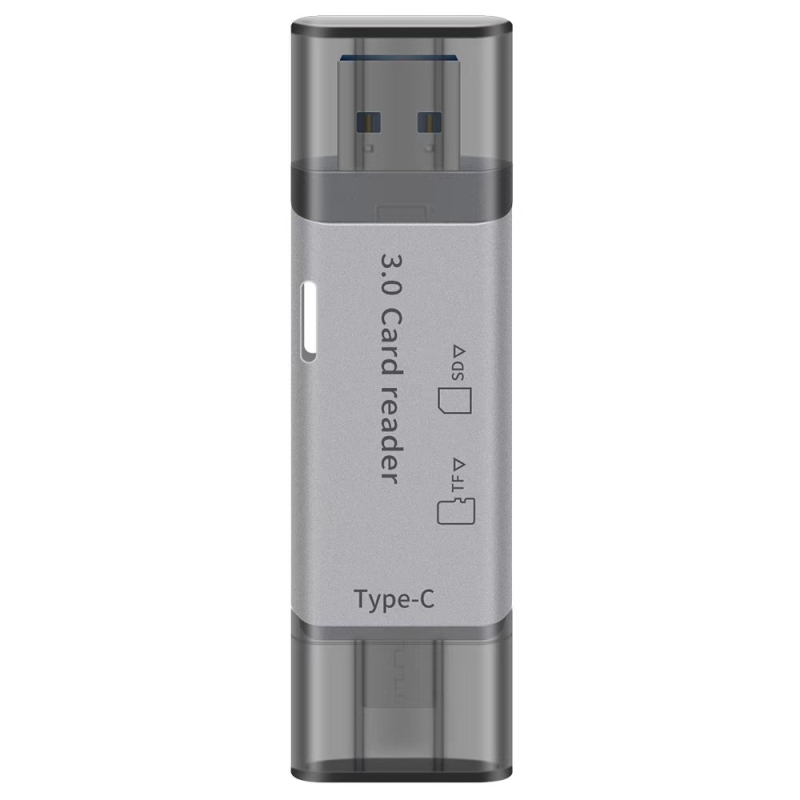 USB 3.0 Type-C čitač kartica SD/TF, dvostruki utor, 2-u-1, vanjski, kompatibilan s Windows 7