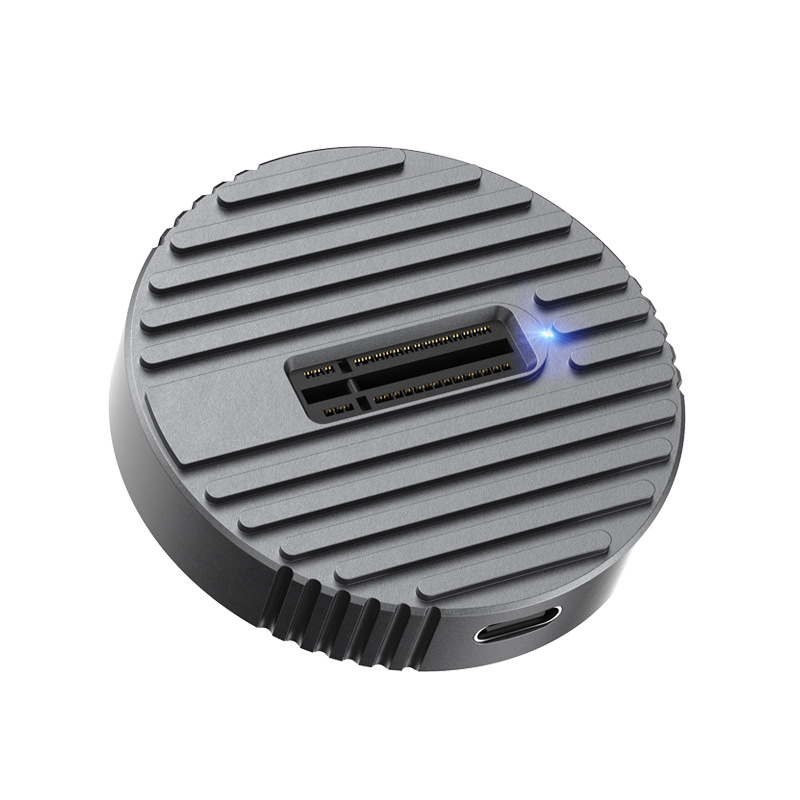 Carcasă externă M.2 NVMe/SATA SSD – USB 3.0, Suport MicroSD, Model D21, Greutate 35,34 g