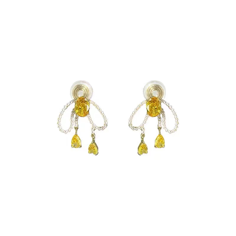 Cercei clip pentru urechi în formă de fundă, cupru, Mosquito coil ear clip, stil proaspăt și dulce, pentru femei