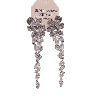 JUNORS Cercei — design geometric, stil retro, material: perlă, placare electroplatinată