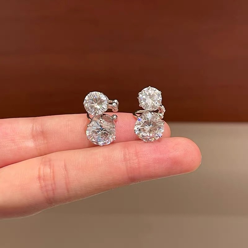 Трагус клип обеци, звездна форма, меден метал, микро настройка, за жени