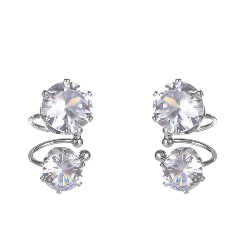 Трагус клип обеци, звездна форма, меден метал, микро настройка, за жени