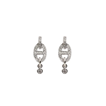 Cercei – Design geometric, știft din argint, placare electrolitică, pandantiv din cupru placat cu aur 18K