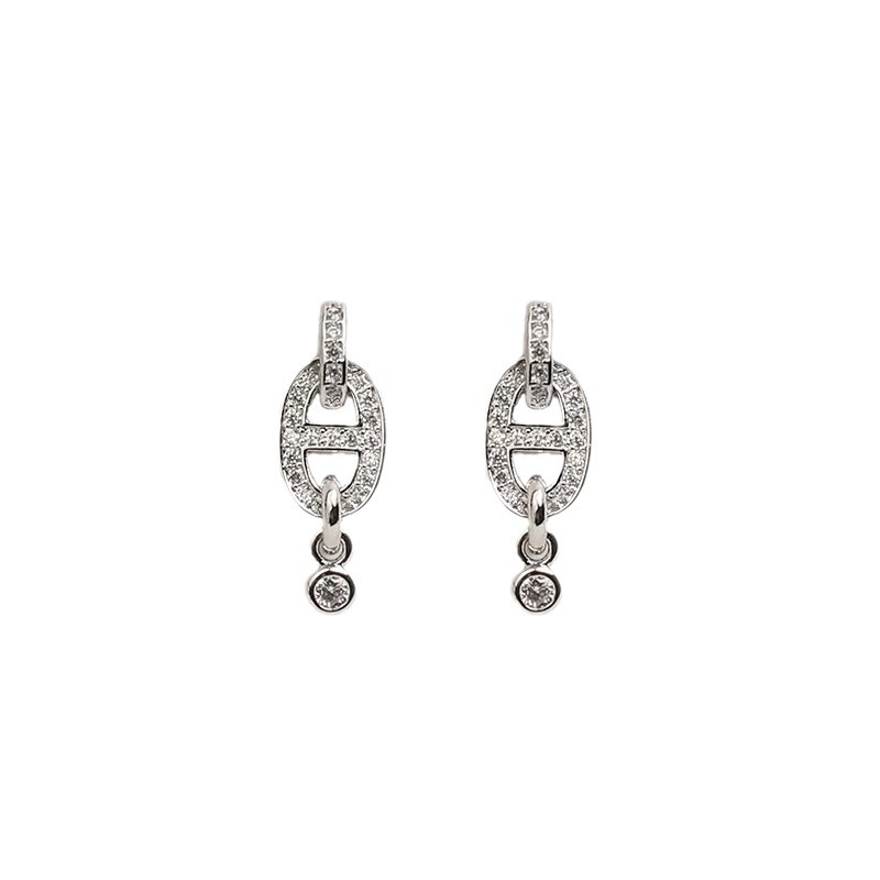 Cercei – Design geometric, știft din argint, placare electrolitică, pandantiv din cupru placat cu aur 18K