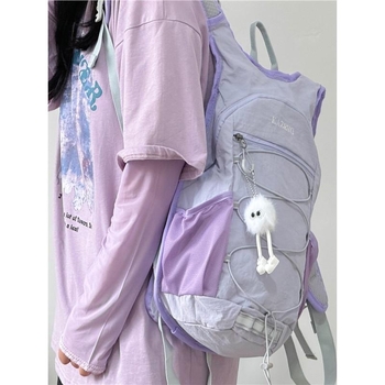 Rucsac feminin pentru călătorii și drumeții, ultra-ușor, nylon, căptușeală poliester, brand WU