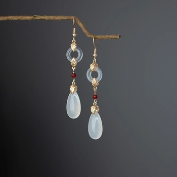 Σκουλαρίκια με γάντζο για το αυτί – γεωμετρικό σχέδιο, πλαστικό/ρητίνη, για γυναίκες, μοντέρνο στυλ