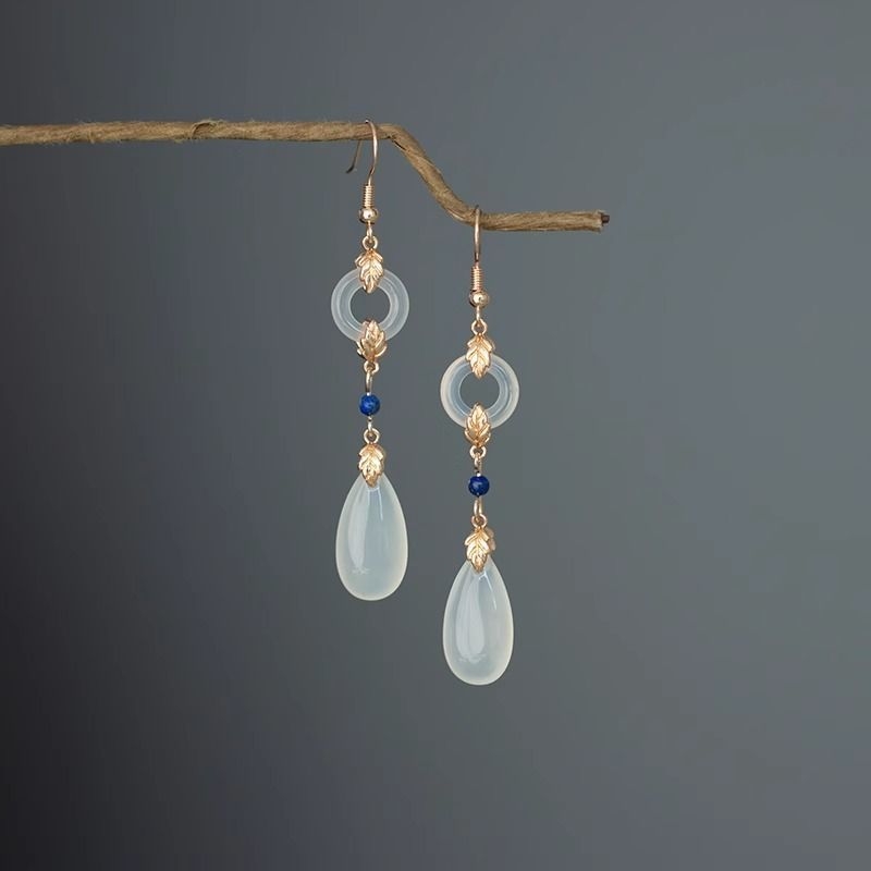 Σκουλαρίκια με γάντζο για το αυτί – γεωμετρικό σχέδιο, πλαστικό/ρητίνη, για γυναίκες, μοντέρνο στυλ