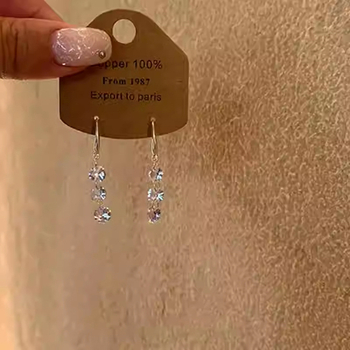 Cercei din cupru, formă de picătură, zirconiu încrustat – accesorii pentru urechi, stil personal