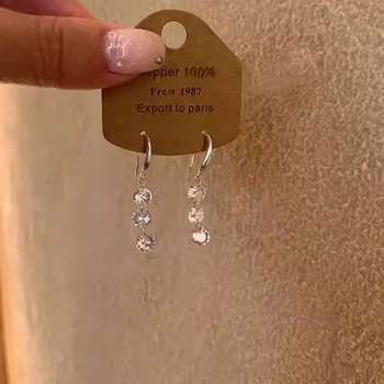 Cercei din cupru, formă de picătură, zirconiu încrustat – accesorii pentru urechi, stil personal