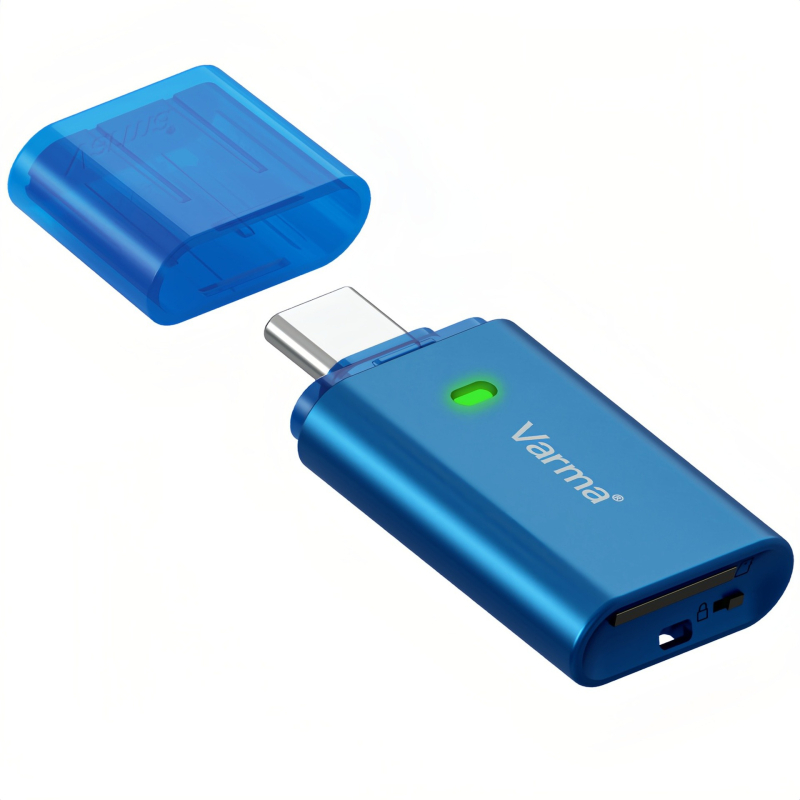 Cititor TF Card USB-C, model C302, corp din aliaj de zinc, USB 3.2 Gen 1, extern, protecție la scriere