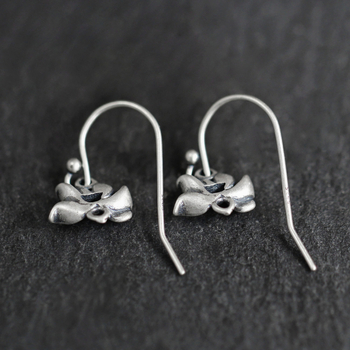 925 Ασημένια σκουλαρίκια με μοτίβο λωτού – εθνοτικό στυλ, λογοτεχνικό ρετρό, για γυναίκες