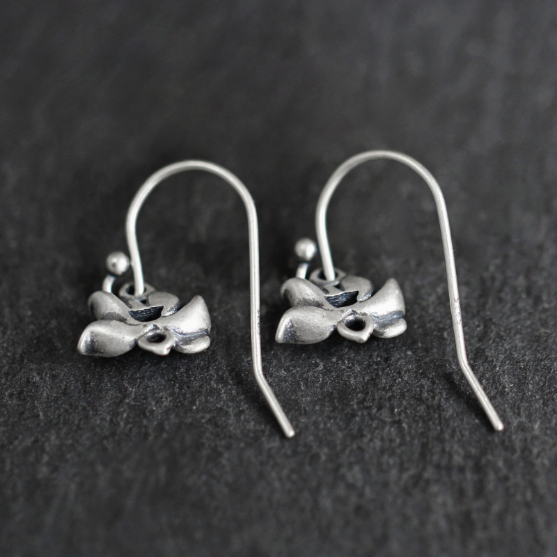 925 Ασημένια σκουλαρίκια με μοτίβο λωτού – εθνοτικό στυλ, λογοτεχνικό ρετρό, για γυναίκες