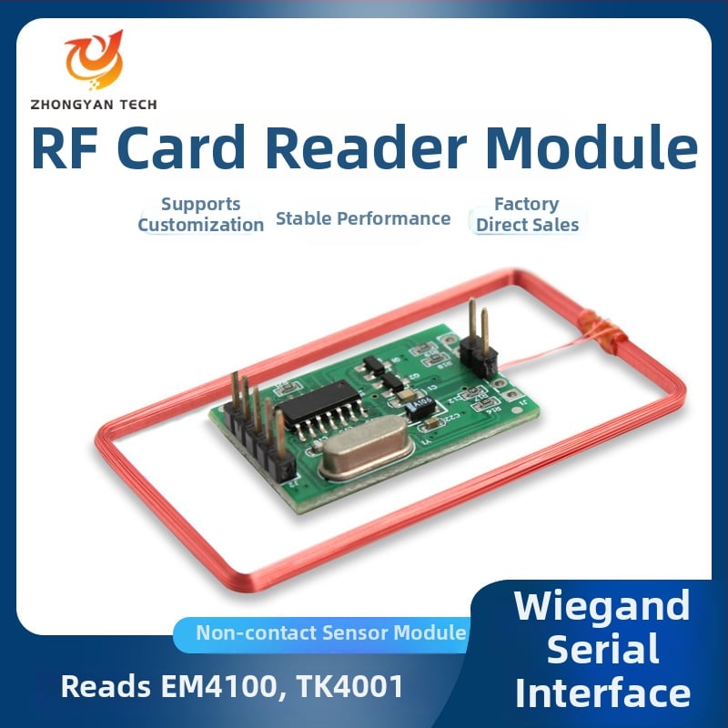 ZY-RFM403 Bezkontaktni čitač ID kartica modul s Wiegand/TTL sučeljem, 125 kHz, kompatibilan s ID/TK4001/EM4100, domet detekcije 2–5 cm