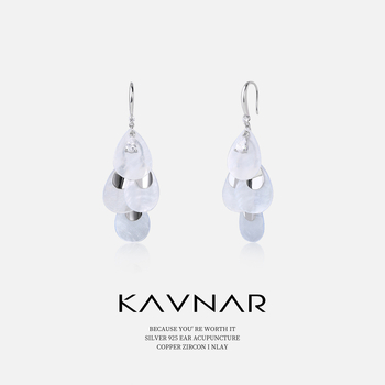 Kafna σκουλαρίκια με λέπια γοργόνας από χαλκό – γεωμετρικό σχήμα, ρετρό στυλ για γυναίκες