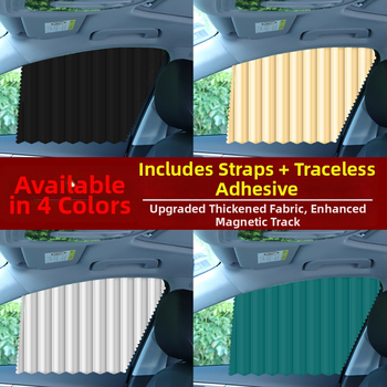 Cortină de soare auto, perdea interioară montată pe șină, opacă și groasă pentru majoritatea mașinilor