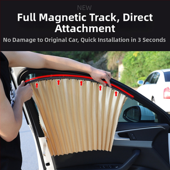 Cortină de soare auto, perdea interioară montată pe șină, opacă și groasă pentru majoritatea mașinilor