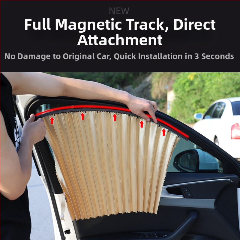 Cortină de soare auto, perdea interioară montată pe șină, opacă și groasă pentru majoritatea mașinilor