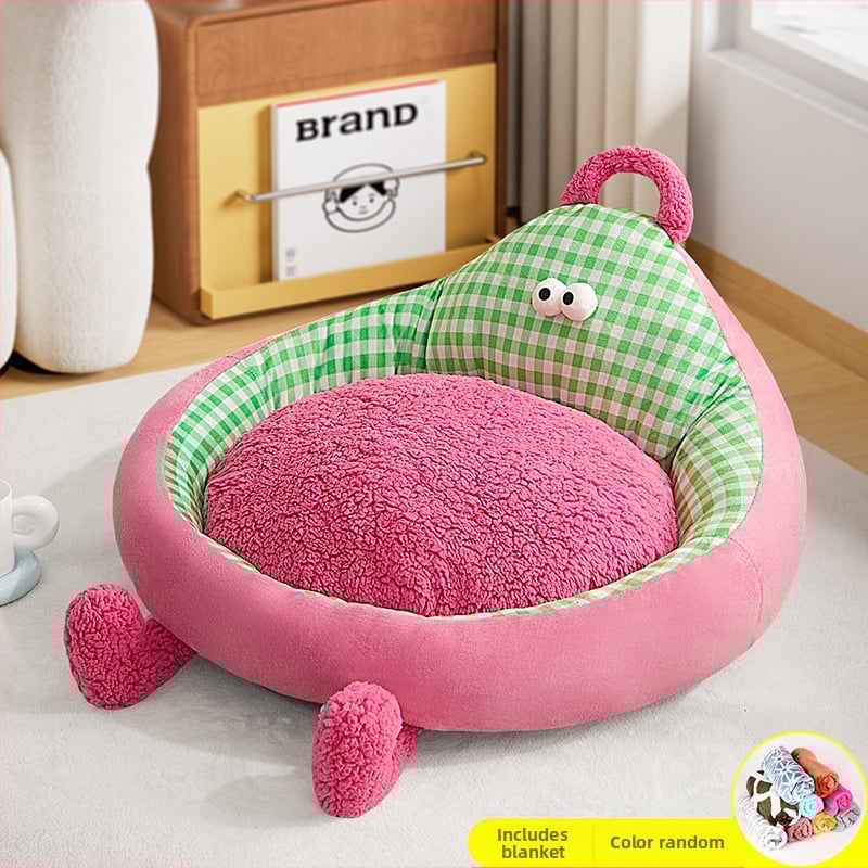 Textilná podložka pre domáce zvieratá pre všetky ročné obdobia; vhodná pre mačky a malé psy; pohodlná na spanie na pohovke; teplá na jeseň a zimu