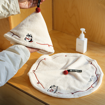 Pakabinamas mikropluošto rankų rankšluostis, storintas, be pūkų, A klasės audinys, skirtas virtuvei ir voniai, didelis sugeriamumas, siuvinėjimas ir apvijimas, pritaikomas, svoris 50-80 g