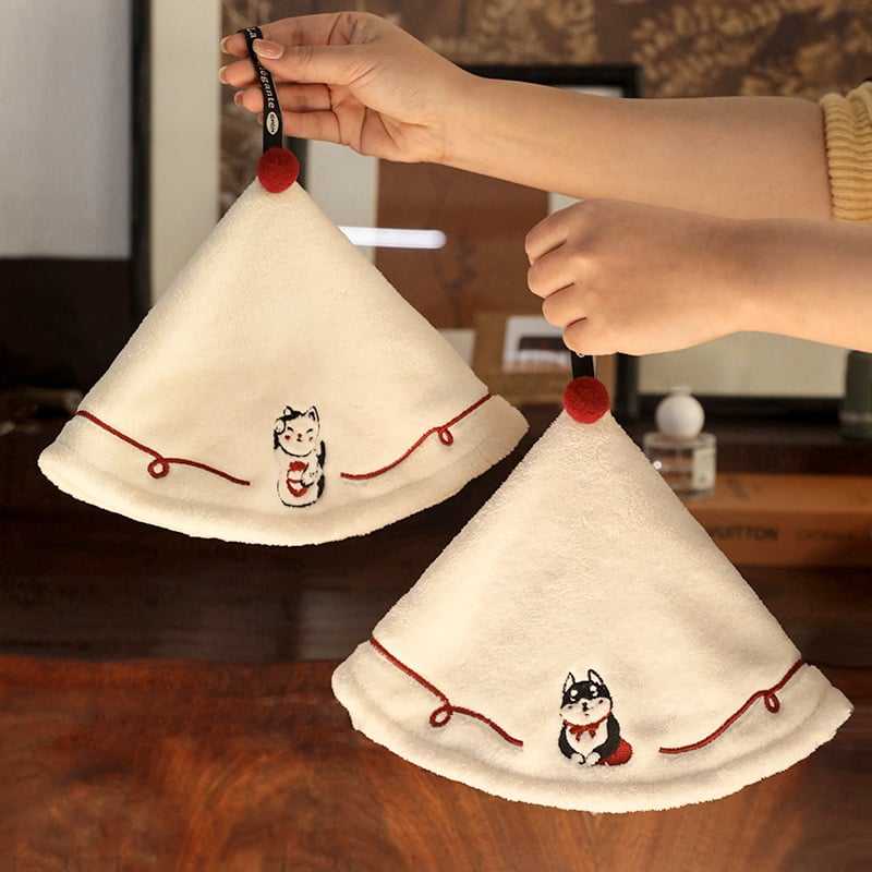 Pakabinamas mikropluošto rankų rankšluostis, storintas, be pūkų, A klasės audinys, skirtas virtuvei ir voniai, didelis sugeriamumas, siuvinėjimas ir apvijimas, pritaikomas, svoris 50-80 g