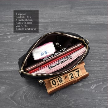 Dámska PU kožená clutch kabelka, korejský štýl, 1 skladací peňaženka, model S803