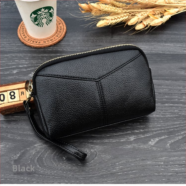 Dámska PU kožená clutch kabelka, korejský štýl, 1 skladací peňaženka, model S803