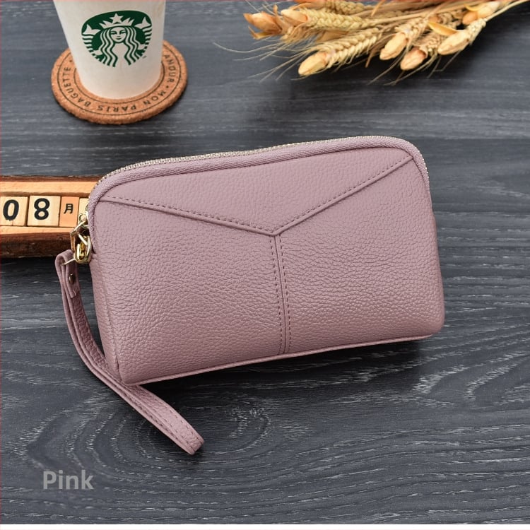 Dámska PU kožená clutch kabelka, korejský štýl, 1 skladací peňaženka, model S803