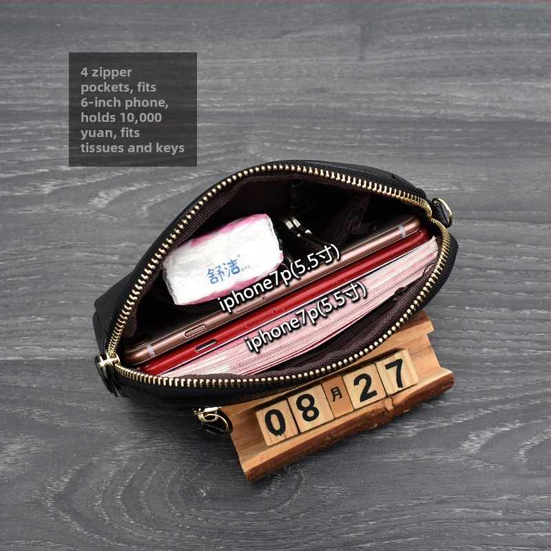 Dámska PU kožená clutch kabelka, korejský štýl, 1 skladací peňaženka, model S803