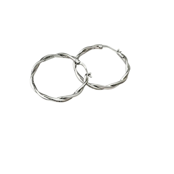 Kružni bakreni naušnice s 925 srebrnim iglama, elektroplating, unisex stil