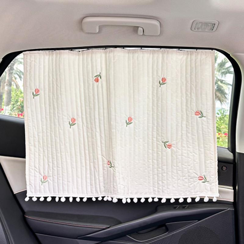 Parasolar pentru geamul mașinii cu design desen animat, țesătură opacă, montaj prin agățare