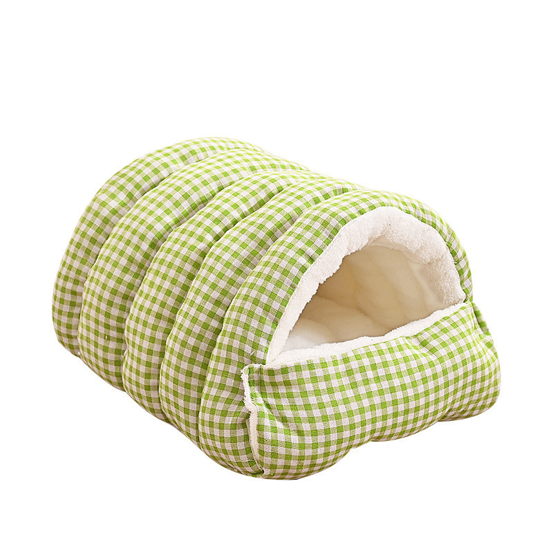 Cuib pentru animale de companie – închis, cald iarna, pentru câini și pisici, utilizare pentru patru sezoane, poliester, lavabil, montare ușoară, fără tavă de toaletă