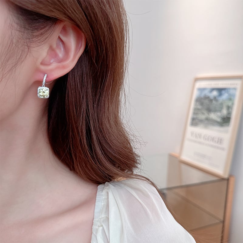 Meďové náušnice s geometrickým dizajnom, kórejský štýl (Značka: Liyu Jewelry; Materiál: Meď; Dizajn: Geometrický; Ošetrenie: Elektroplatovanie)