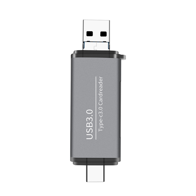 ADS-101 USB 3.0 višenamjenski čitač karata SD/TF, aluminijsko kućište, USB-C/USB/Micro USB priključci