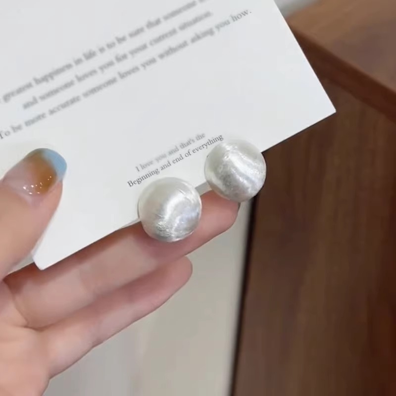 Γυναικεία σκουλαρίκια με γεωμετρική σφαίρα, vintage ματ φινίρισμα, βάση χαλκού, ηλεκτροπλατίωση, στυλ μόδας